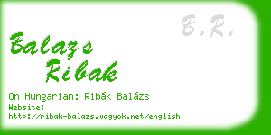 balazs ribak business card